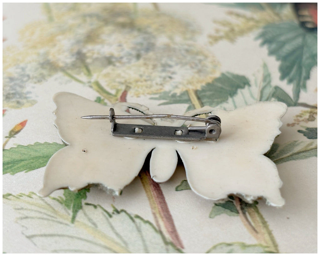 Vintage Celluloid Early Plastic Butterfly Brooch