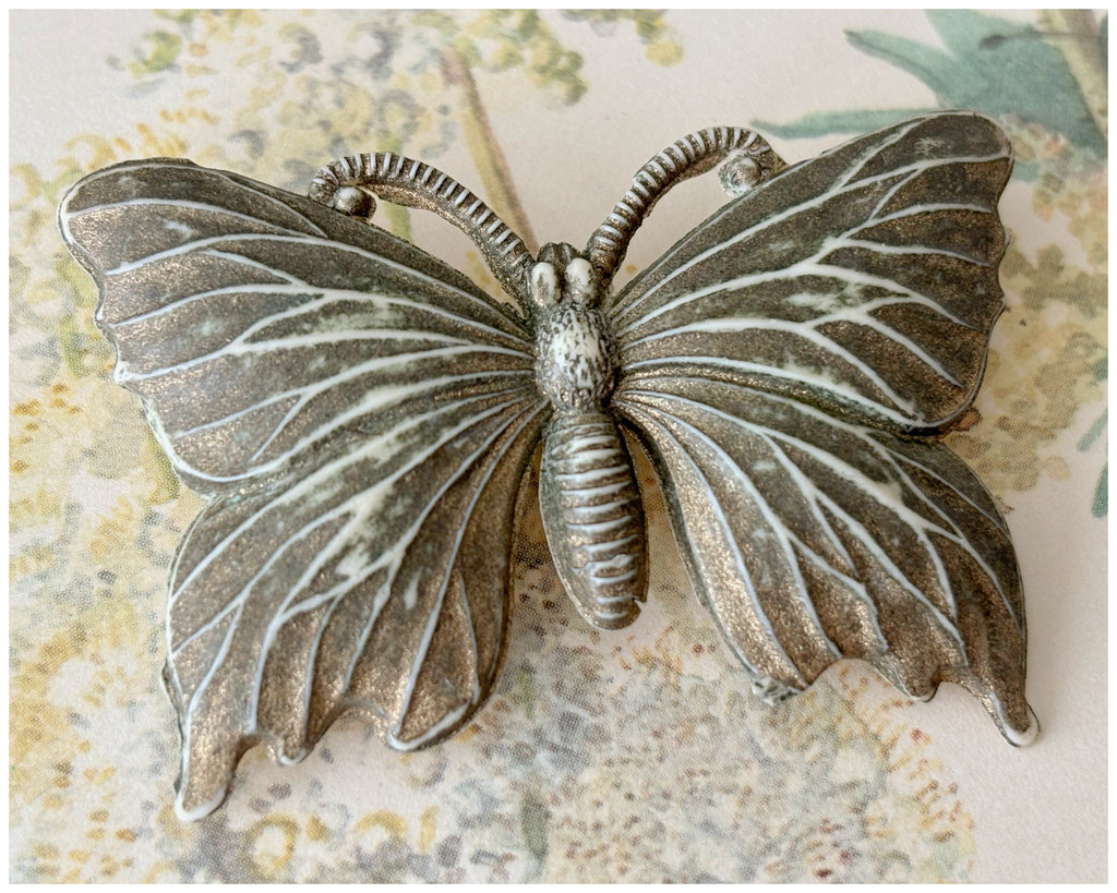 Vintage Celluloid Early Plastic Butterfly Brooch