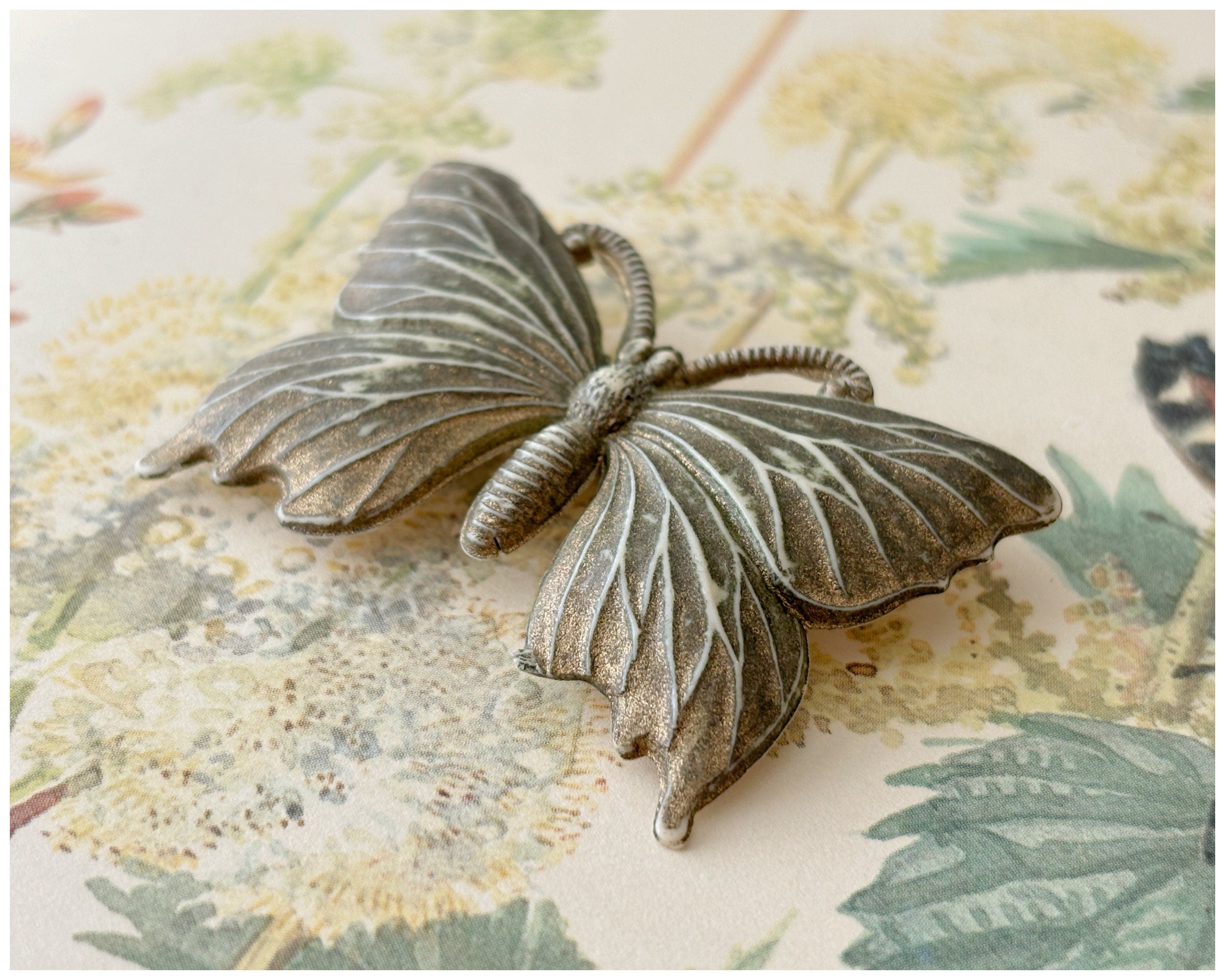 Vintage Celluloid Early Plastic Butterfly Brooch